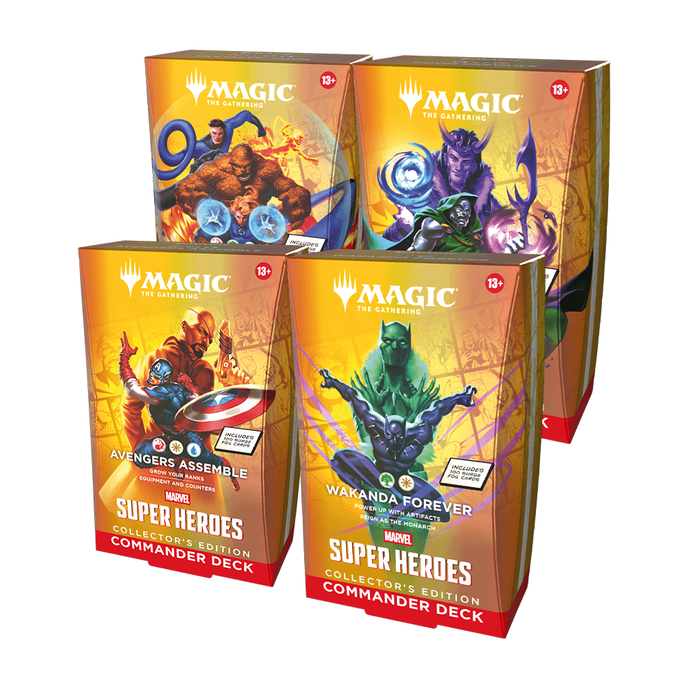 Magic: The Gathering - Marvel Super Heroes Commander Deck Collector's Edition - Set of 4
