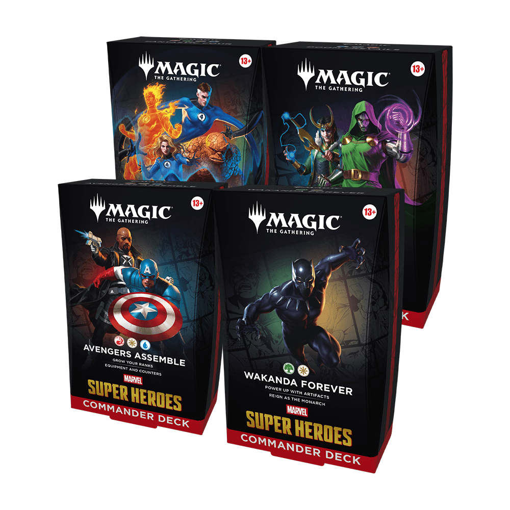 Magic: The Gathering - Marvel Super Heroes Commander Deck - Set of 4